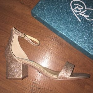 Betsey Johnson Rose Gold Evening Sandals